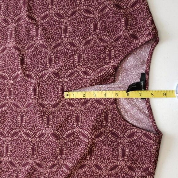 Forever 21 Red Geometric Print Tunic Dress Medium - Picture 8 of 12